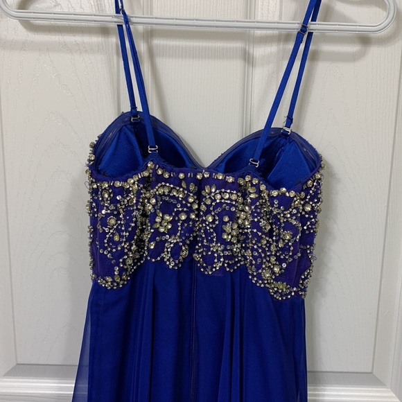 Strapless Royal Blue Prom Dress - Size Small - Picture 4 of 4
